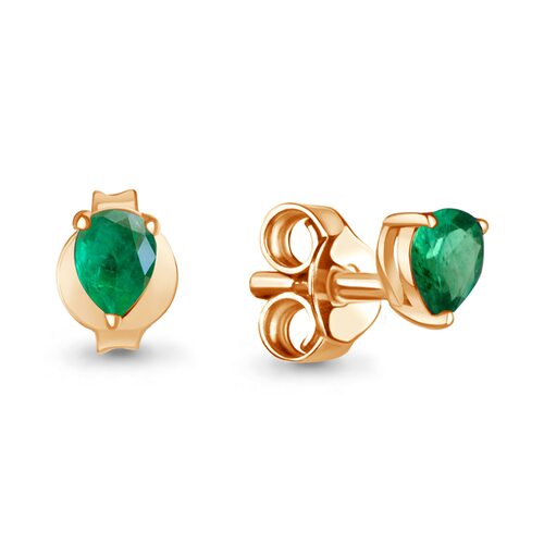 Серьги с изумрудами из золота 585 пробы