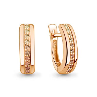 Серьги c cапфирами из золота 585 пробы