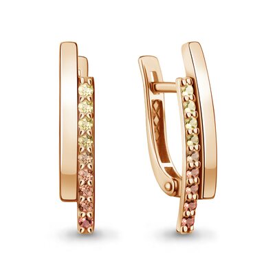 Серьги с сапфирами из золота 585 пробы