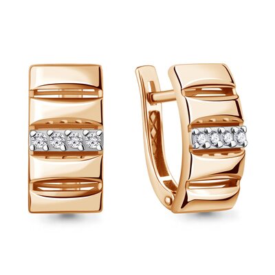 Серьги с бриллиантами из золота 585 пробы