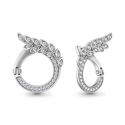 Серьги с бриллиантами из белого золота 585 пробы