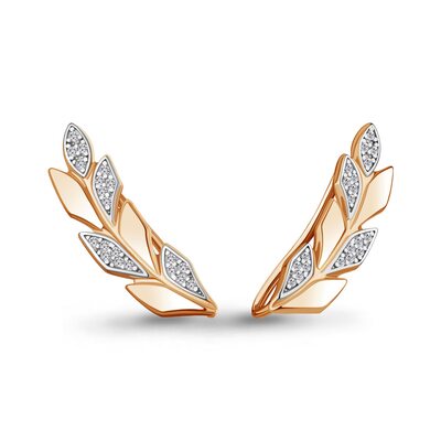 Серьги с бриллиантами из золота 585 пробы