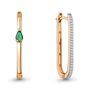 Серьги с изумрудом и бриллиантами из золота 585 пробы арт. 943338к.1