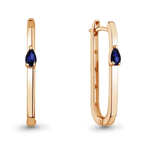 Серьги с сапфиром из золота 585 пробы