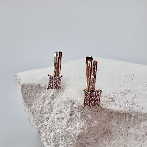 Серьги с бриллиантами из золота 585 пробы