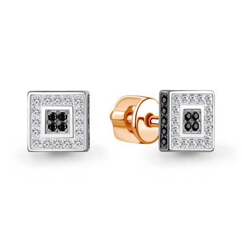 Серьги с бриллиантами из золота 585 пробы