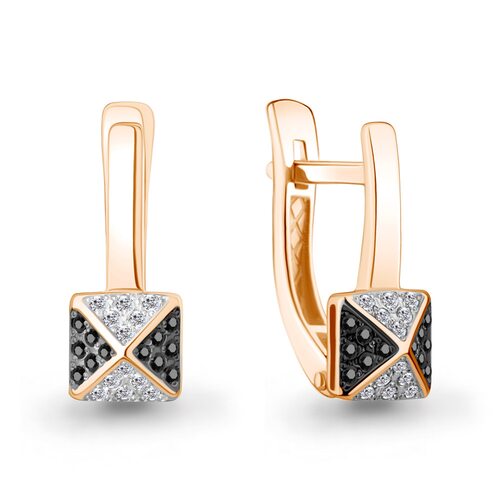 Серьги с бриллиантами из золота 585 пробы