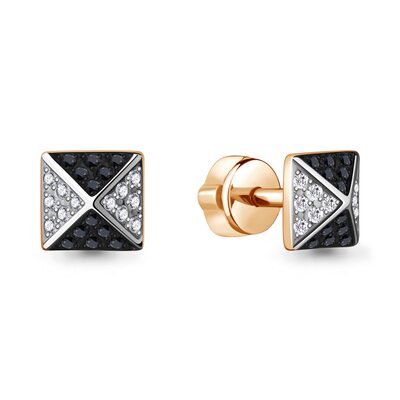 Серьги с бриллиантами из золота 585 пробы