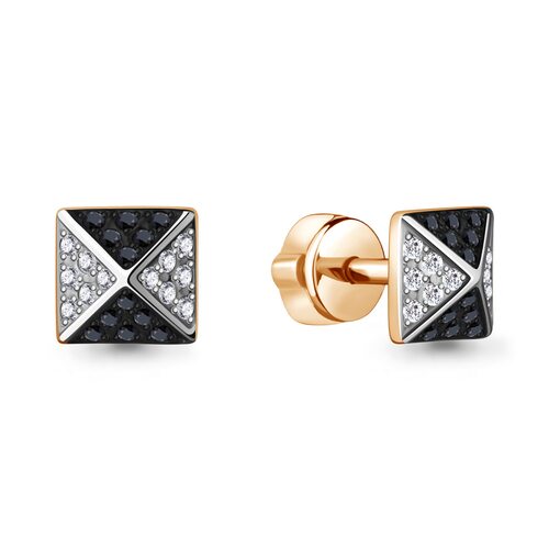 Серьги с бриллиантами из золота 585 пробы