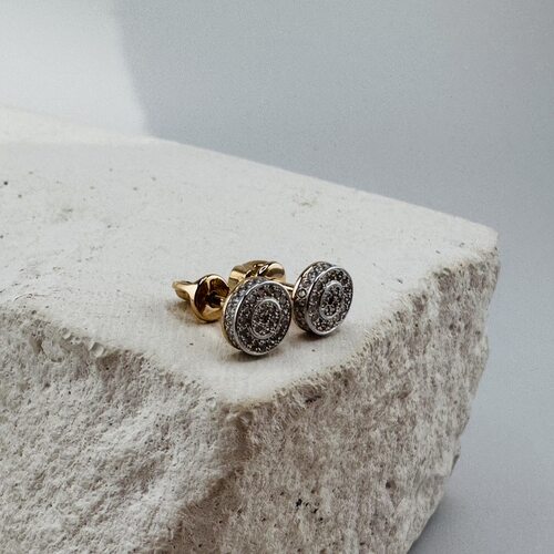 Серьги с бриллиантами из золота 585 пробы