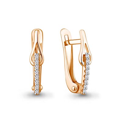 Серьги с бриллиантами из золота 585 пробы