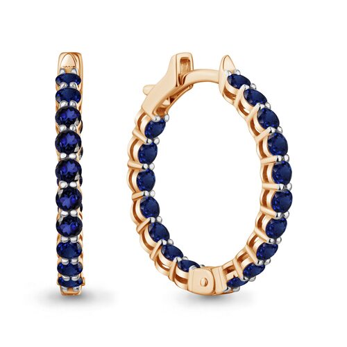 Серьги с сапфирами из золота 585 пробы