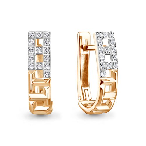 Серьги с бриллиантами из золота 585 пробы