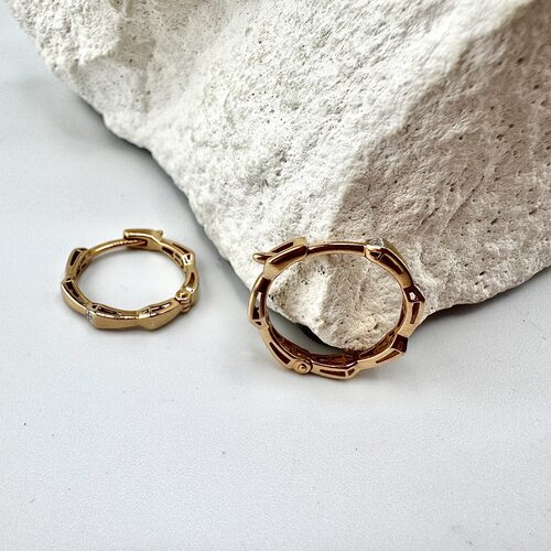 Серьги с бриллиантами из золота 585 пробы