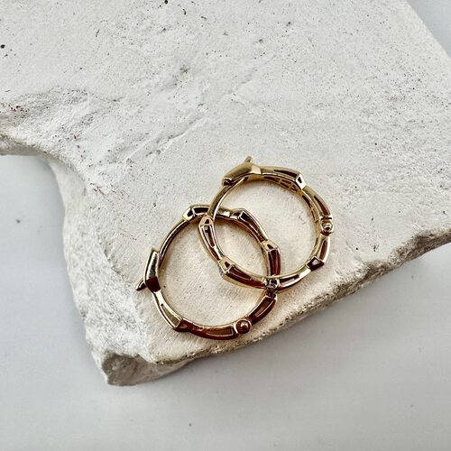 Серьги с бриллиантами из золота 585 пробы