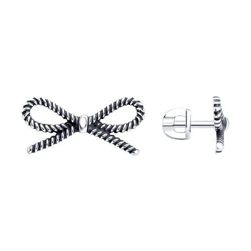 Серьги "Бантики" из серебра 925 пробы