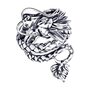 Кольцо "Дракон" из серебра 925 пробы