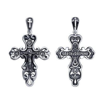 Крест православный из серебра 925 пробы