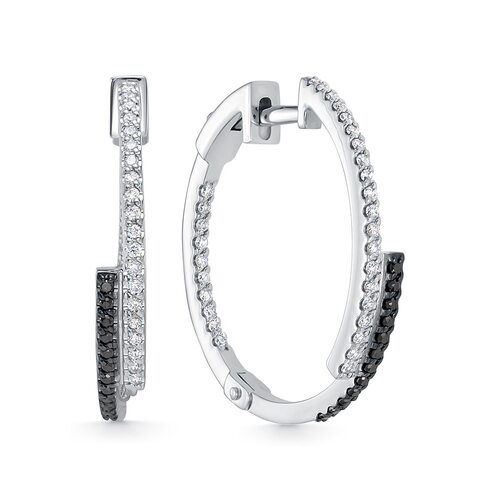 Серьги с бриллиантами из белого золота 585 пробы