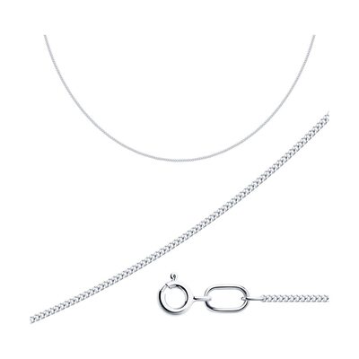 Цепь плетения "Панцирное" из серебра 925 пробы