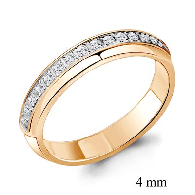 Кольцо с бриллиантами из золота 585 пробы