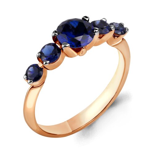 Кольцо с сапфирами из золота 585 пробы