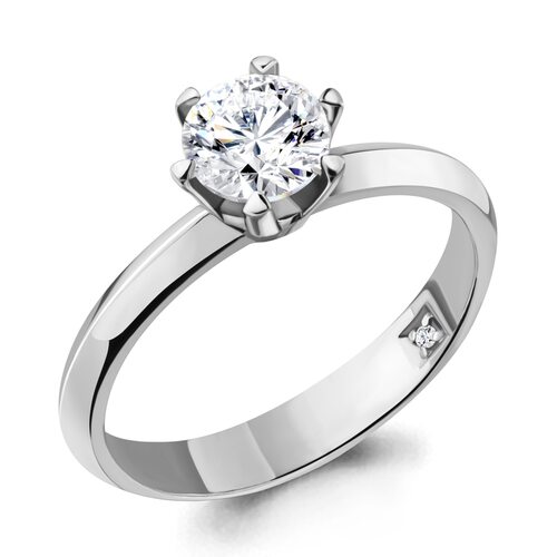 Кольцо с бриллиантами из белого золота 585 пробы