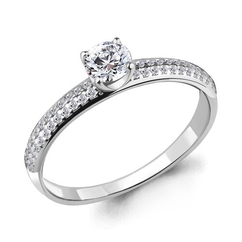 Кольцо с бриллиантами из белого золота 585 пробы