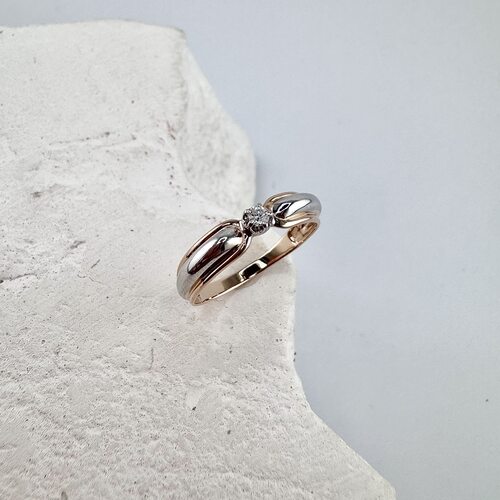 Кольцо с бриллиантом из золота 585 пробы