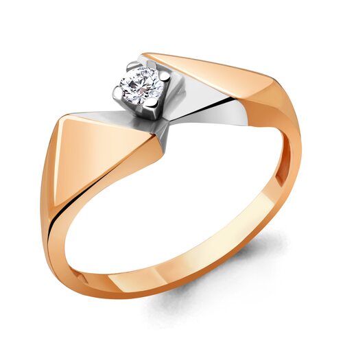 Кольцо с бриллиантом из золота 585 пробы