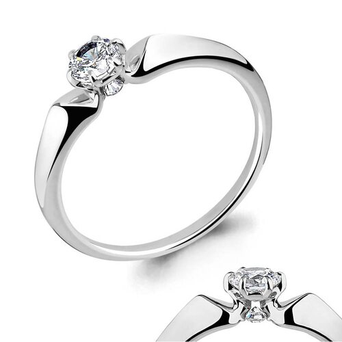 Кольцо с бриллиантами из белого золота 585 пробы