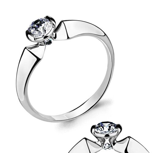 Кольцо с бриллиантами из белого золота 585 пробы