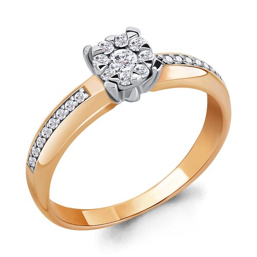 Кольцо с бриллиантами из золота 585 пробы