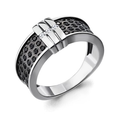 Кольцо с бриллиантами из белого золота 585 пробы 