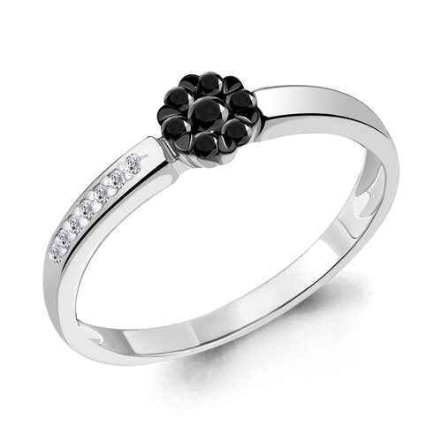 Кольцо с бриллиантами из белого золота 585 пробы