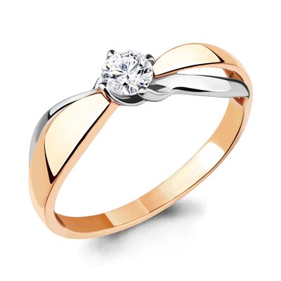 Кольцо с бриллиантом из золота 585 пробы