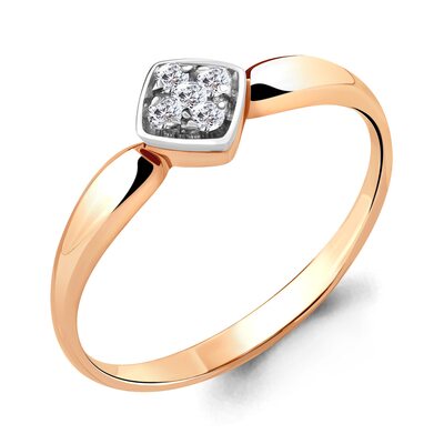 Кольцо с бриллиантами из золота 585 пробы