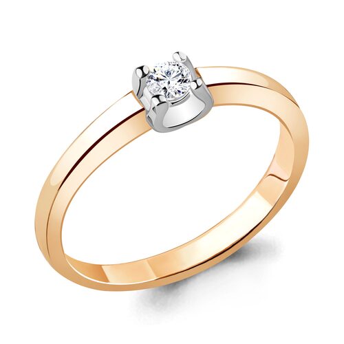 Кольцо с бриллиантом из золота 585 пробы