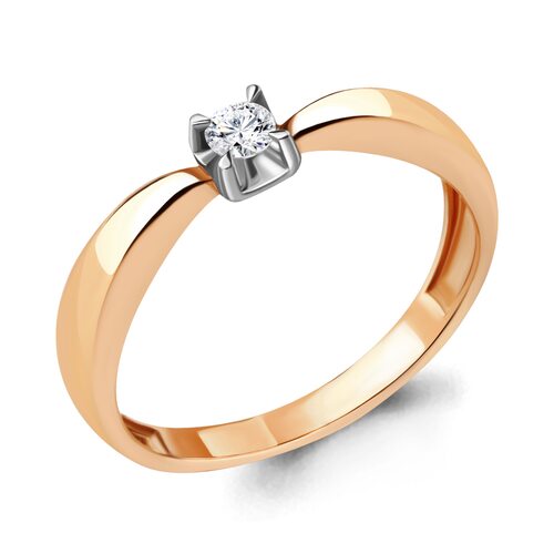 Кольцо с бриллиантами из золота 585 пробы