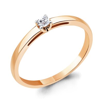 Кольцо с бриллиантом из золота 585 пробы 