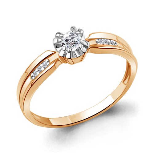 Кольцо с бриллиантами из золота 585 пробы