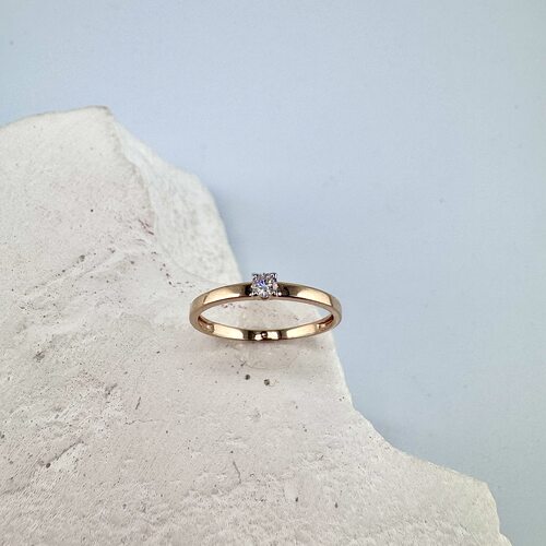 Кольцо с бриллиантом из золота 585 пробы 