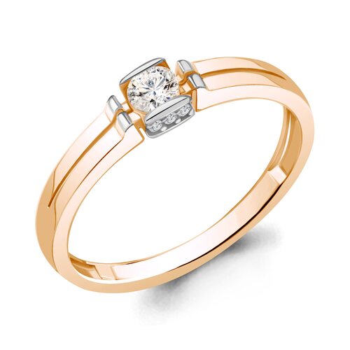 Кольцо с бриллиантами из золота 585 пробы