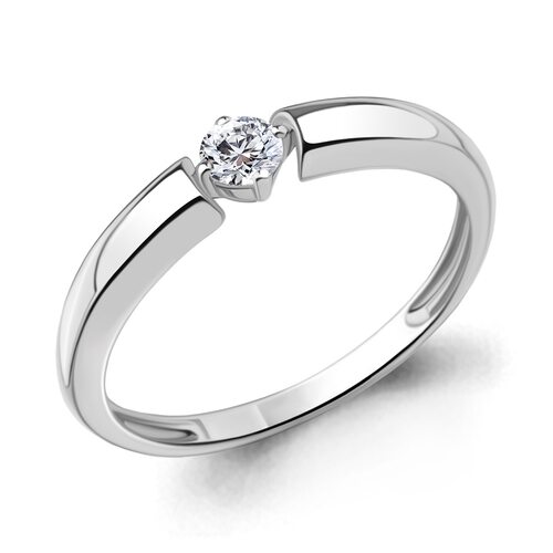 Кольцо с бриллиантом из белого золота 585 пробы