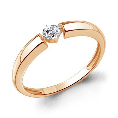 Кольцо с бриллиантом из золота 585 пробы