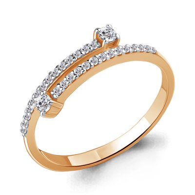 Кольцо с бриллиантами из золота 585 пробы