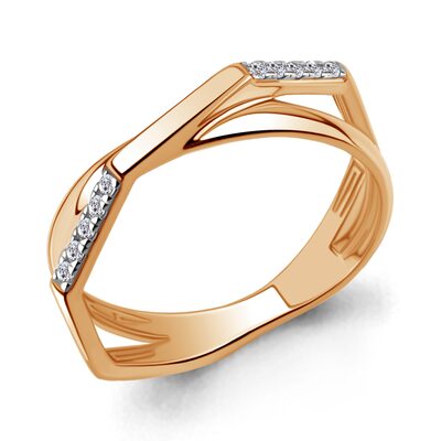 Кольцо с бриллиантами из золота 585 пробы