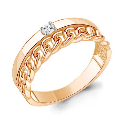 Кольцо с бриллиантом из золота 585 пробы