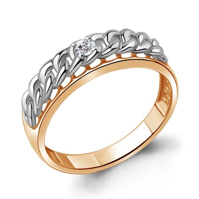 Кольцо с бриллиантом из золота 585 пробы