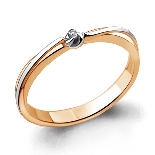 Кольцо с бриллиантом из золота 585 пробы